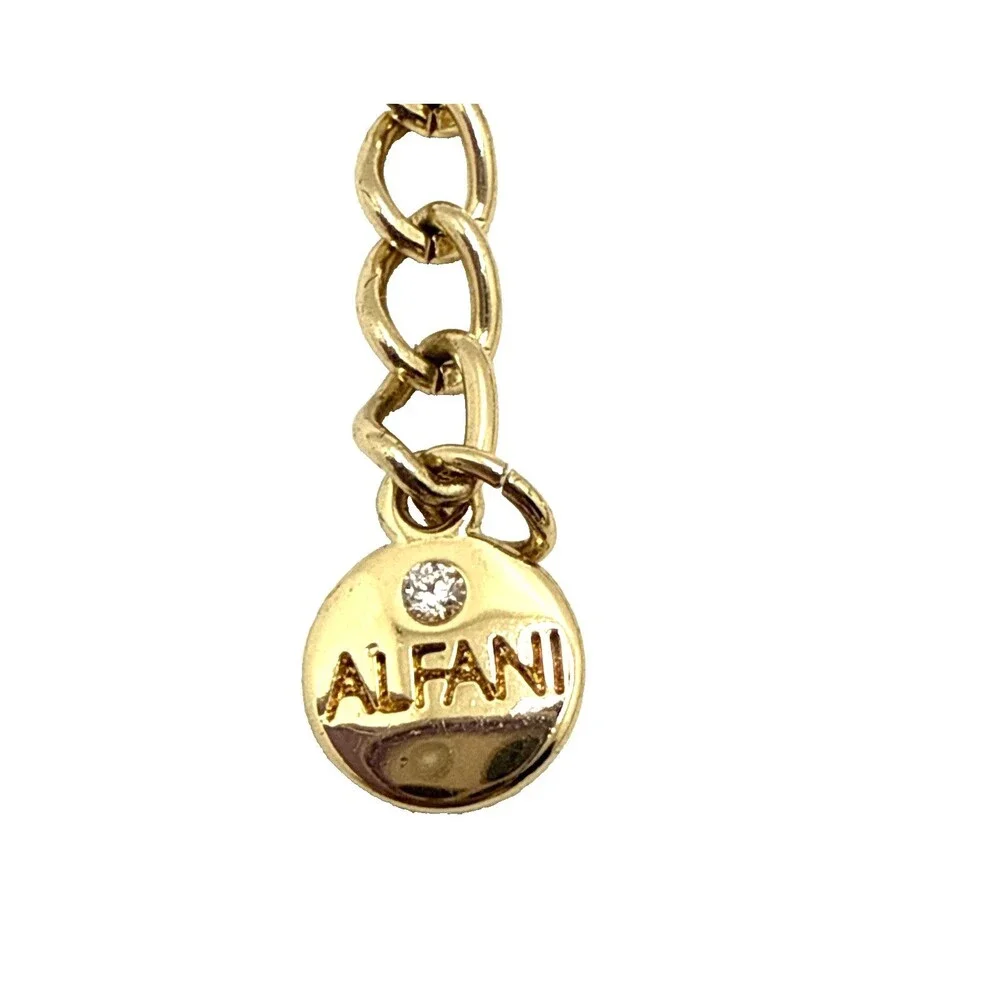 ALFANI Quilted Puffy Pendant Necklace Gold Tone Textured Round Statement 34